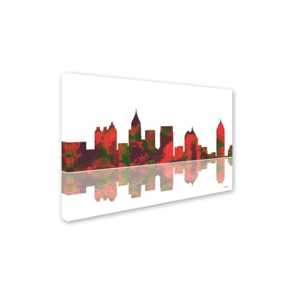 Marlene Watson 'Atlanta Georgia Skyline II' Canvas Art,12x19